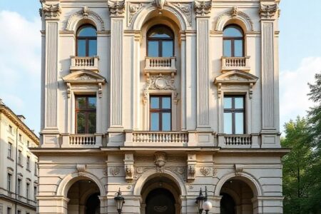 🏛️ ۸ اصل طلایی طراحی نما سنگ رومی؛ شکوه کلاسیک در معماری