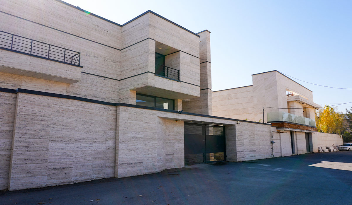 نمای ساختمان سنگ تراورتن