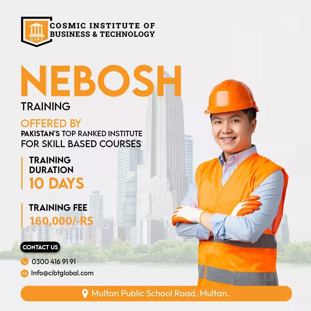 کلاس آموزشی NEBOSH با اساتید متخصص در زمینه ایمنی شغلی