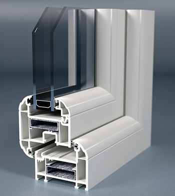 قطعه‌بندی پنجره دوجداره UPVC با فضاهای گازی عایق